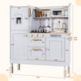 thumbnail image 2 of LAZY BUDDY Wooden Play Kitchen for Kids, Pretend Toy Kitchen with 5-Piece Cooking Accessories for Toddlers 3+, 2 of 10