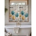 thumbnail image 4 of Watercolor Flowers Living Room Curtains 2 Panel, Vintage Tulips Floral Barn Doors Wood Grain Cafe Window Treatment, Farmhouse Bedroom Bathroom Kitchen Curtains Drapes 104"x54", 4 of 6