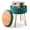 Emerald, variant on Modern Foot Rest Stool Upholstered Round Storage Ottomans Multipurpose Dressing Stools Luxury Decor Ottoman Coffee Table Top Cover Footstool with Metal for Couch Black