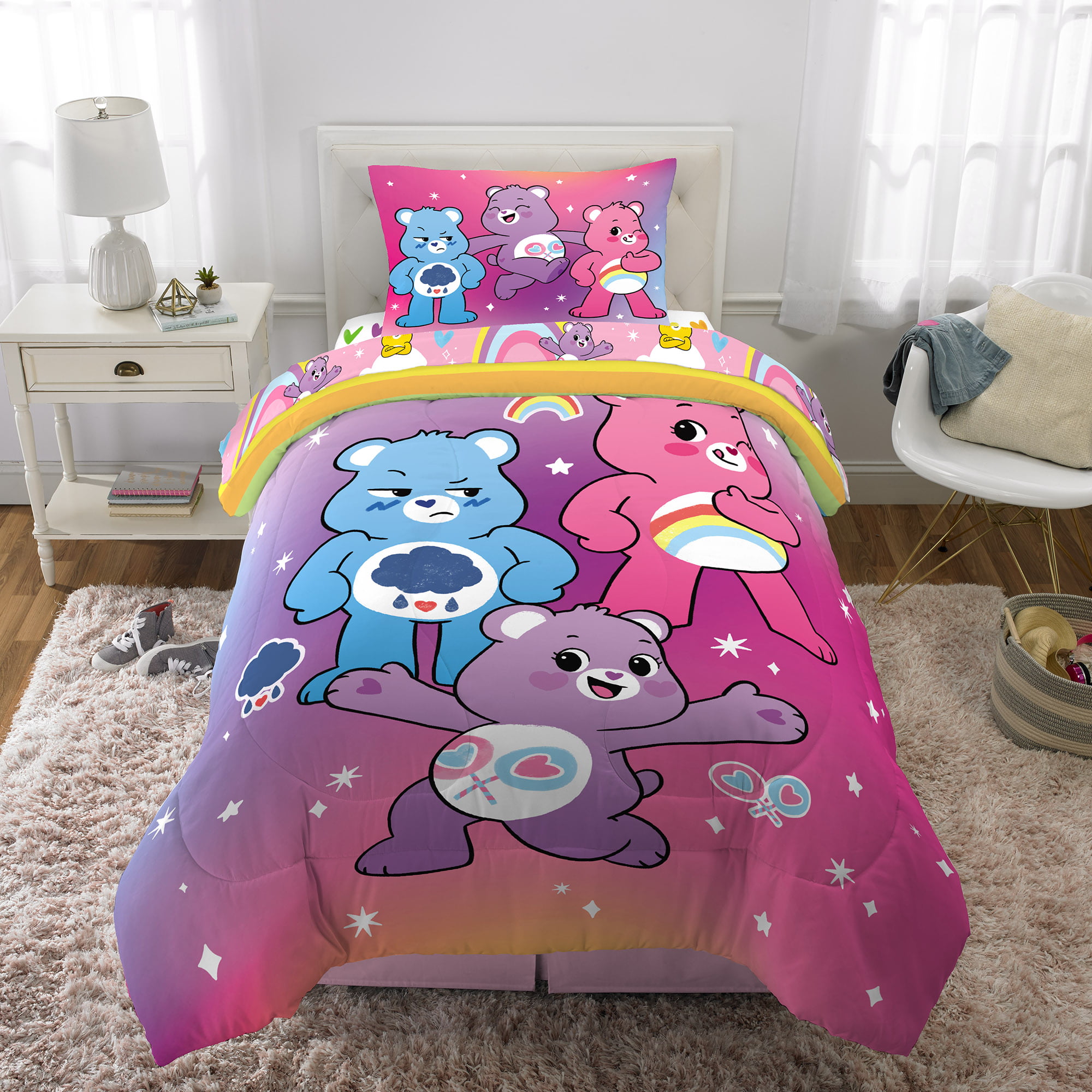Disney Minnie Mouse 'Unicorn' Panel Double Bed Duvet Quilt Cover Set Brand New 