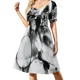 thumbnail image 3 of Vestido sin mangas abstracto en blanco y negro Vestidos de baile elegantes y chic vestidos de noche de boda vestidos de novia para mujer Vestido, 3 of 7