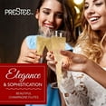 thumbnail image 3 of 6.5 oz Clear Plastic Champagne Flute Glasses Disposable Tableware For Wedding Party - 1 Pack，Gold, 3 of 6