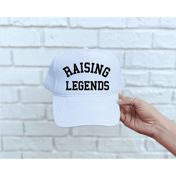 Southern Attitude Designs- Raising Legends White Unisex Foam Trucker Hat