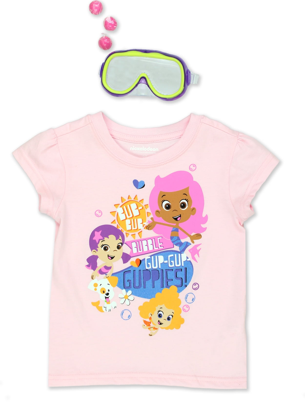 Nickelodeon Bubble Guppies Toddler Girls Short Sleeve T Shirt Tee Anbc732 Walmart Com Walmart Com