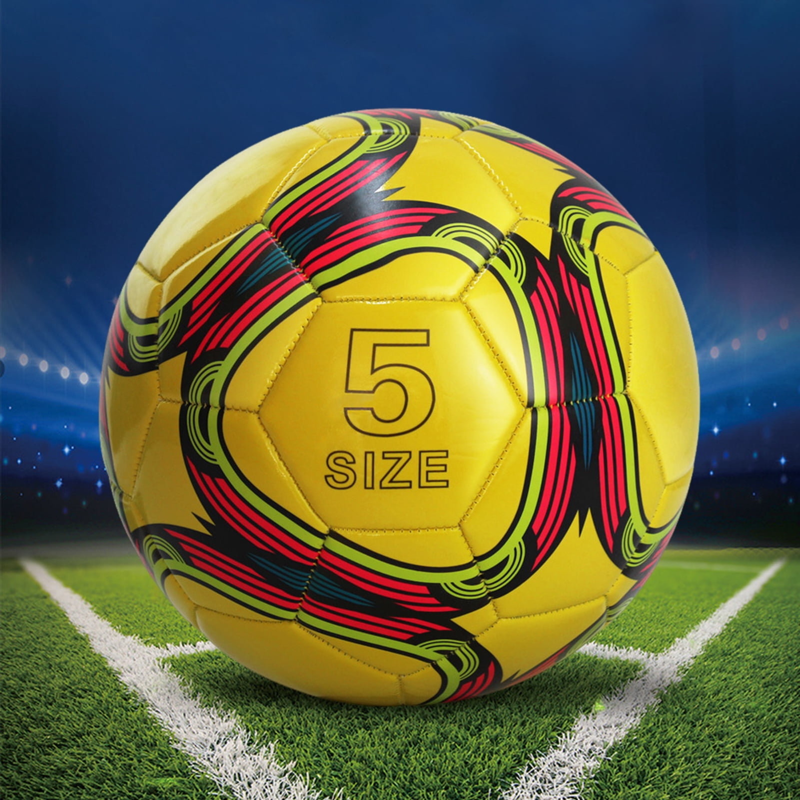 Lohuatrd Outdoor Sports Foot Ball for Kids Students Size 3/5 Official Football Waterproof PVC Elastic Soccer Ball Professional Game Football for Exams Training & Competitions