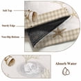 thumbnail image 3 of Coastal Beige Coral Bathroom Rug Washable 2x3 Entryway Rug Non Slip Summer Ocean Starfish Conch Nautical Front Door Mat Low Pile Indoor Doormat Throw Floor Carpet for Kitchen Bedroom Entrance, 3 of 8