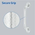 thumbnail image 3 of Medline Grab Bar Bathtub and Shower Handle for Seniors, 24In, 300 lb. Capacity, Steel, Knurled Chrome, 3 of 6