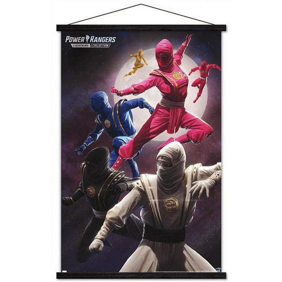 Power Rangers - Ninja Wall Poster with Wooden Magnetic Frame, 22.375" x 34"