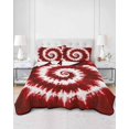 thumbnail image 3 of Red Ombre Twin Size Down Alternative Comforter, Lightweight Comforter Quilt Bedding Set with Pillow Shams Farmhouse Chic Tie Dye Abstract Retro Art All Seasons Bed Comforter Duvet Insert 68"x86", 3 of 7