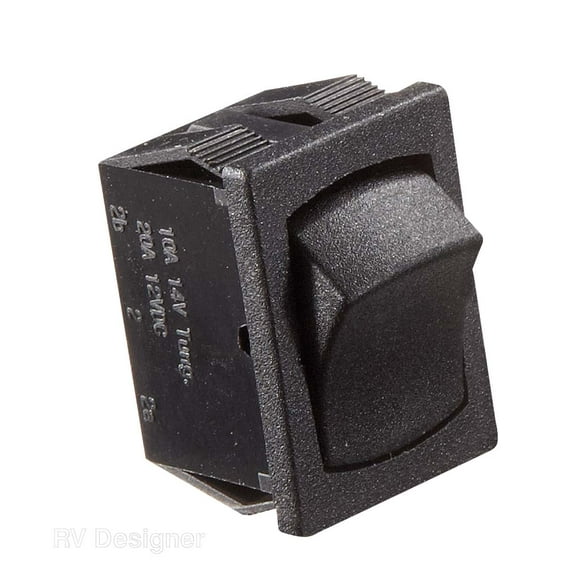 SWITCH-ROCKER 10A ON-OFF BLACK
