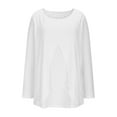 thumbnail image 3 of Lmnyox Women's Tunic Tops S-5XL Long Sleeve Scoop Neck Fashion Shirts Fall Trendy 2 in 1 Blouses Outfits, 3 of 7