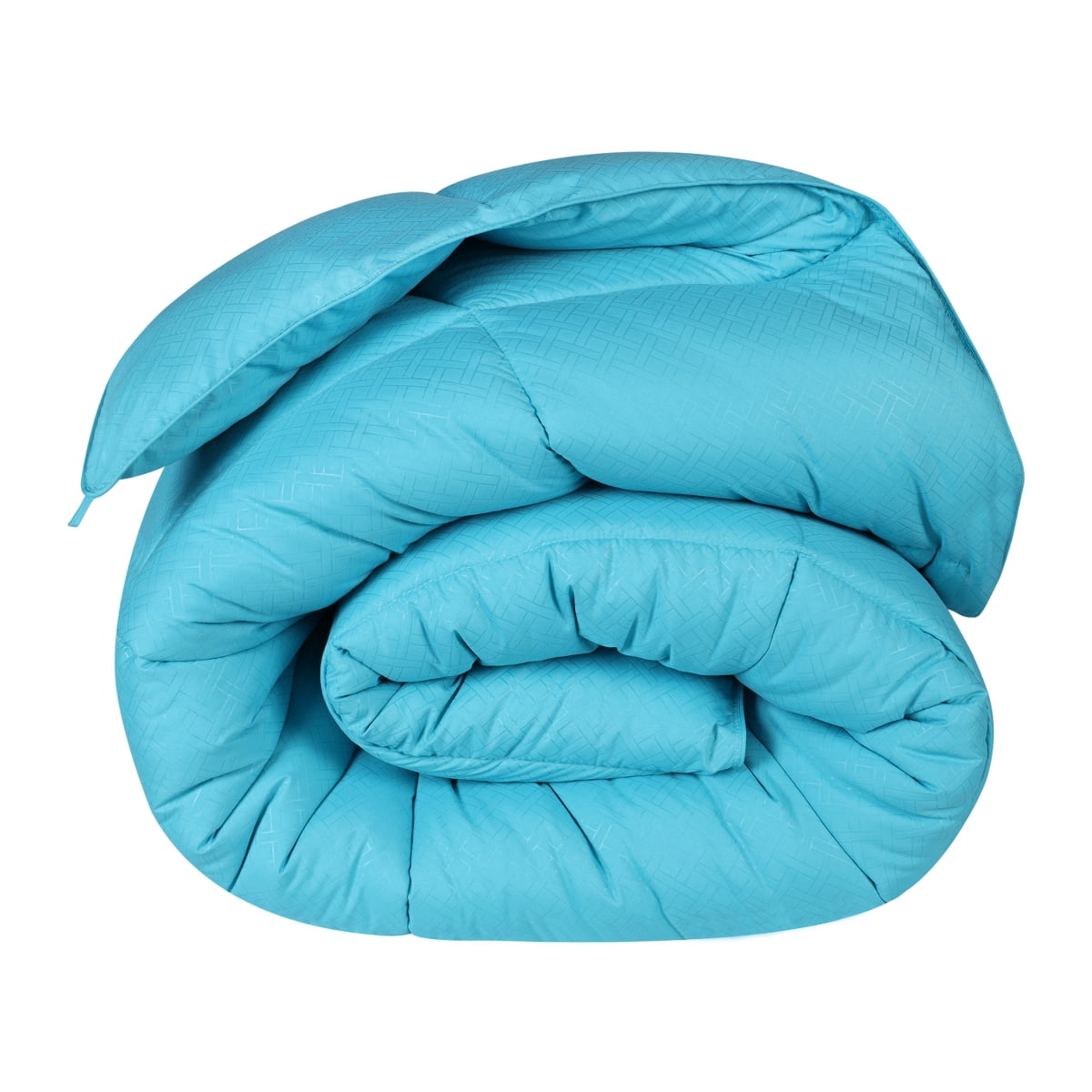 Superior Basketweave Plush Down Alternative Comforter, Full/Queen, Winter Blue