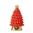 thumbnail image 1 of Lighted Resin Tabletop Christmas Tree Decoration Tabletop Christmas Tree Figurine Centerpiece Holiday Christmas Decorations Vintage Xmas Tree, 1 of 4