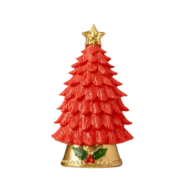 Lighted Resin Tabletop Christmas Tree Decoration Tabletop Christmas Tree Figurine Centerpiece Holiday Christmas Decorations Vintage Xmas Tree
