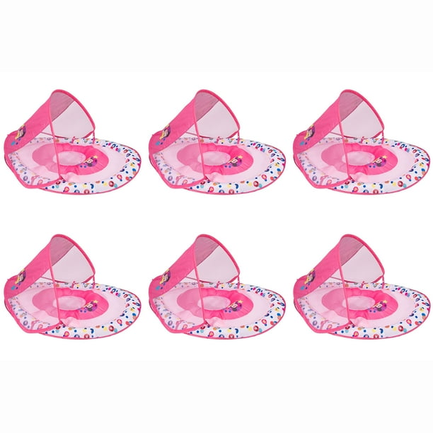 SwimWays Inflatable Baby Swimming Pool Float w/ Canopy, Minnie Mouse (6 Pack) - Walmart.com