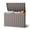 Striped Grey, variant on 35 Gallon Resin Outdoor Storage Deck Box, Waterproof Lockable Patio Storage Bin with Wood Grain, Multipurpose Indoor & Outside Storage Container for Garden Tools, Cushions & Pool Supplies﻿
