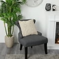 thumbnail image 6 of Nearly Natural 16" Square Beige Solid Print Macrame Decorative Pillow Cover, 6 of 6