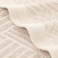 thumbnail image 6 of Superior Basketweave Egyptian Cotton Jacquard 3 Piece Towel Set, Ivory, 6 of 9