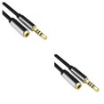 thumbnail image 1 of Monstrate Cable de extensión para auriculares, aleación de aluminio, audio, altavoz de 3,5 mm, cable macho a hembra, 3 metros, rojo y negro Type1 NO1, 1 of 6