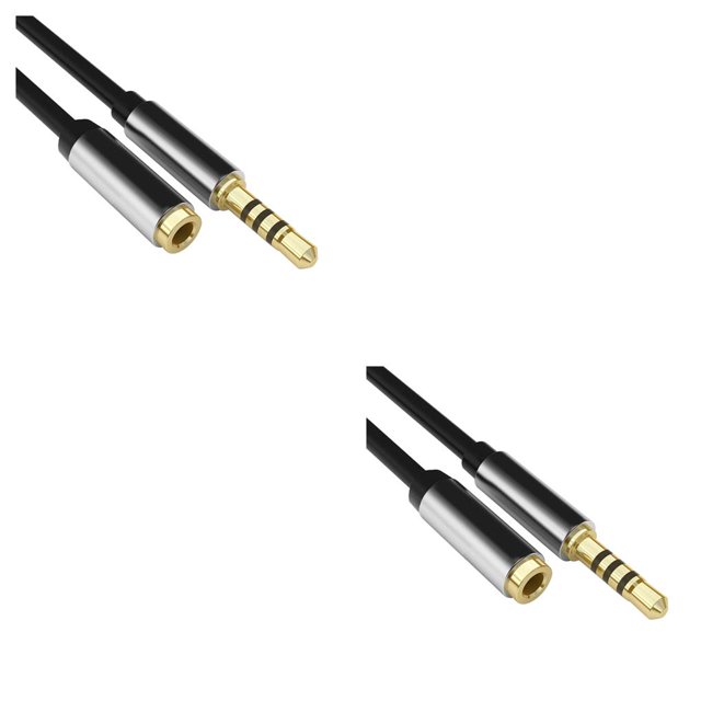 Monstrate Cable de extensión para auriculares, aleación de aluminio, audio, altavoz de 3,5 mm, cable macho a hembra, 3 metros, rojo y negro Type1 NO1