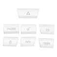 thumbnail image 2 of Bouton Multimédia Garniture Couvercle de la Console de Commande Bouton de la Console Garniture de la Voiture Garniture Intérieure 7Pcs Panneau Multimédia Bouton Couvercle Autocollant Argent Alliage d'Aluminium, 2 of 8