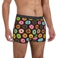 thumbnail image 5 of Men's Boxer Briefs, Colourful Donut Print Soft Comfy Mens Underwear Boxer Briefs Breathable With Widen Waist, 5 of 7
