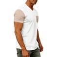 thumbnail image 7 of Afdoent T Shirts For Men Short Sleeve Pocket T-Shirt Comfortable Crew Neck Casual Color Block Top Soft Breathable Daily Wear Tee Summer Loose Fit, 7 of 7