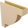 thumbnail image 5 of 6"W x 24"D x 24"H Thin Alpine Rough Cedar Woodgrain TimberThane Corbel, Primed Tan, 5 of 6