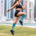 thumbnail image 6 of Lsque Shopping Cart On Tropical Beach Pattern Sport Compression Socks for Men & Women 15-20 mmHg Knee High Nurse Pregnant Running Medical and Travel Athletic, 6 of 6