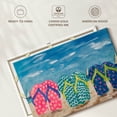 thumbnail image 6 of Elephant Stock Flip Flops In The Sand Wall Art - Horizontal Canvas Wall Art - Living Room Wall Decor - Beach Canvas - Blue And Teal Decor By Julie Derice - 48" x 32", 6 of 8