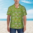 thumbnail image 2 of Yiaed African Animals 1 Print Hawaiian Shirt for Men Short Sleeve Button Down Shirts Beach Shirts for Men,3X-Large, 2 of 7