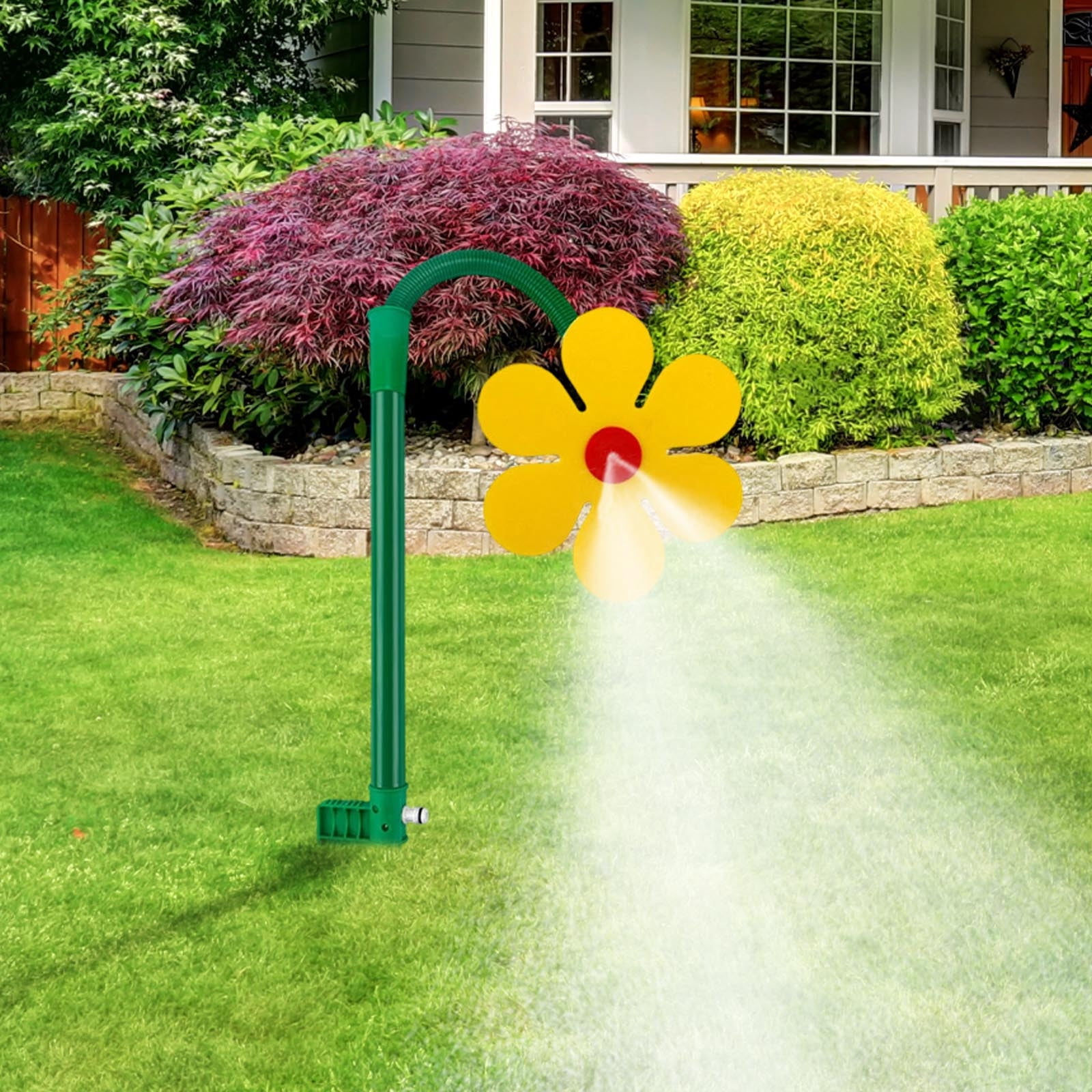 2026 NEW Crazy Daisy Sprinkler Crazy Dancing Flower Water Sprinklers Funny 360° Rotating Sun Flower Dancing Daisy Lawn Sprinkler for Yard Watering