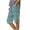 Light Blue, variant on Women's Knee-Length Bermuda Shorts Comfy Cotton Boho Print Casual Beach Shorts with Side Slit, Button Detail & Pockets for Summer
