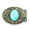 thumbnail image 1 of thinsony Antique Vintage Arabesque Turquoise Western Cowboy Belt Buckle Pattern Blue, 1 of 4