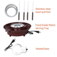 thumbnail image 4 of Electric Fondue Pot Set for Chocolate and Cheese Chocolate Fondue Kit with Dipping Forks, Temperature Control, 9-ounce Detachable Bowl, for Chocolate Melts Cheese Melts, 4 of 6