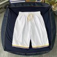 thumbnail image 2 of BKQCNKM Mens Shorts Shorts Men Summer Breathable Sports Shorts Student Shorts Basketball Game Pants Teen Slacks Beach Pants Hawaiianss Shorts Gym Shorts Men White L, 2 of 7