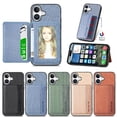 thumbnail image 1 of Case For FOXDOCK iPhone 16 Plus Stand Function RFID Blocking Magnetic Card Holder Complete Camera Safety, 1 of 5