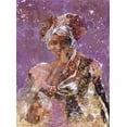 thumbnail image 2 of Wiley, Marta 19x24 Gold Ornate Wood Framed with Double Matting Museum Art Print Titled - Purple African Dreams, 2 of 4