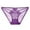 Purple, variant on Womens Sheer Mesh Lace Triangle Panties - White, Free Size, Nylon Spandex Soft Stretch with Butterfly Detail & Floral Pattern, for Daily/Date Night