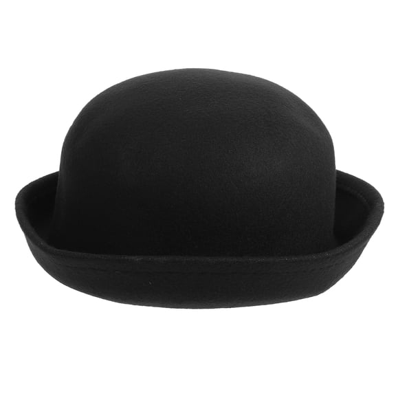 HERFIER Classic Wool Fedora Bowler Hat for Ladies - Black
