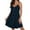 c01Blue, variant on Women Fashion Summer Spaghetti Strap Button Down V Neck Sleeveless Causal Beach Cover Up Dress with Pockets Navy S