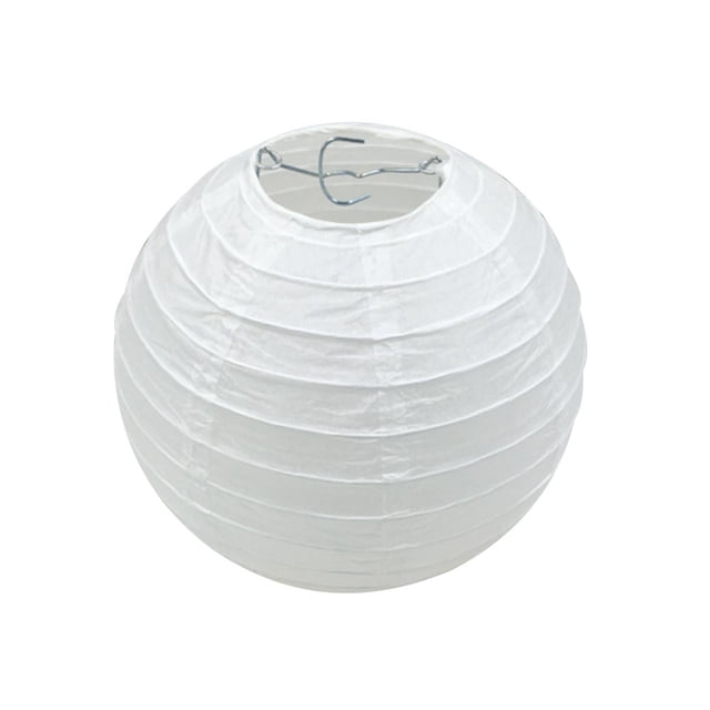 Farol chino plegable Farfi, en blanco, para niños, para pintar y colgar, decoración para festivales (blanco, 15 cm)