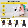 thumbnail image 5 of VEVOR 50/100 Pcs Chair Covers Polyester Spandex Stretch Slipcovers for Wedding Party Dining Banquet Arched-Front Chair Covers Black-50pc, 5 of 5