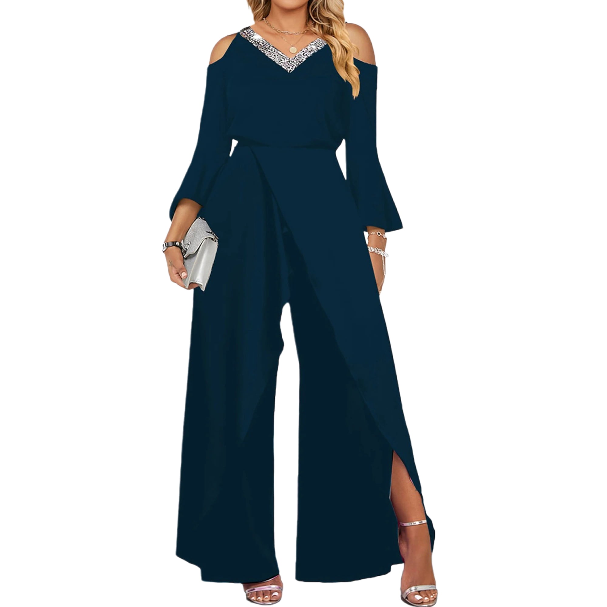 Blue romper pants sales