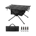 thumbnail image 1 of Foldable Camping Table Aluminum Alloy Beach Table for Picnic Patio Backyard Black with Mesh Bag, 1 of 9