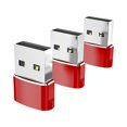 thumbnail image 1 of Adaptador portátil 3x Tipo .1 a USB 2.0 Plug and Play Rendimiento estable Rojo, 1 of 9