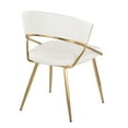 thumbnail image 6 of Jie Dining Chair, Upholstered Dining Chairs, Kitchen Chairs for Dining Table, Dining Chairs Set of 2 (White Faux Leather), 6 of 6
