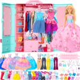 thumbnail image 1 of Closet de muñecas Style Shine, 70 piezas con ropa y accesorios, 1 of 7