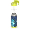 thumbnail image 4 of Thermos KidsStainless Steel Funtainer Water Bottle with Straw, Dishwasher Safe, Leak Proof, Space Frog, 14 oz, 4 of 15