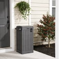 thumbnail image 2 of YRLLENSDAN,Outdoor Trash Can with Lid,Dog Proof Trash Cans,Large Trash Can,Ashtray,Removable Tray,Waterproof Pp Resin Trash,Suitable for Courtyards and Gardens,Gray, 2 of 7